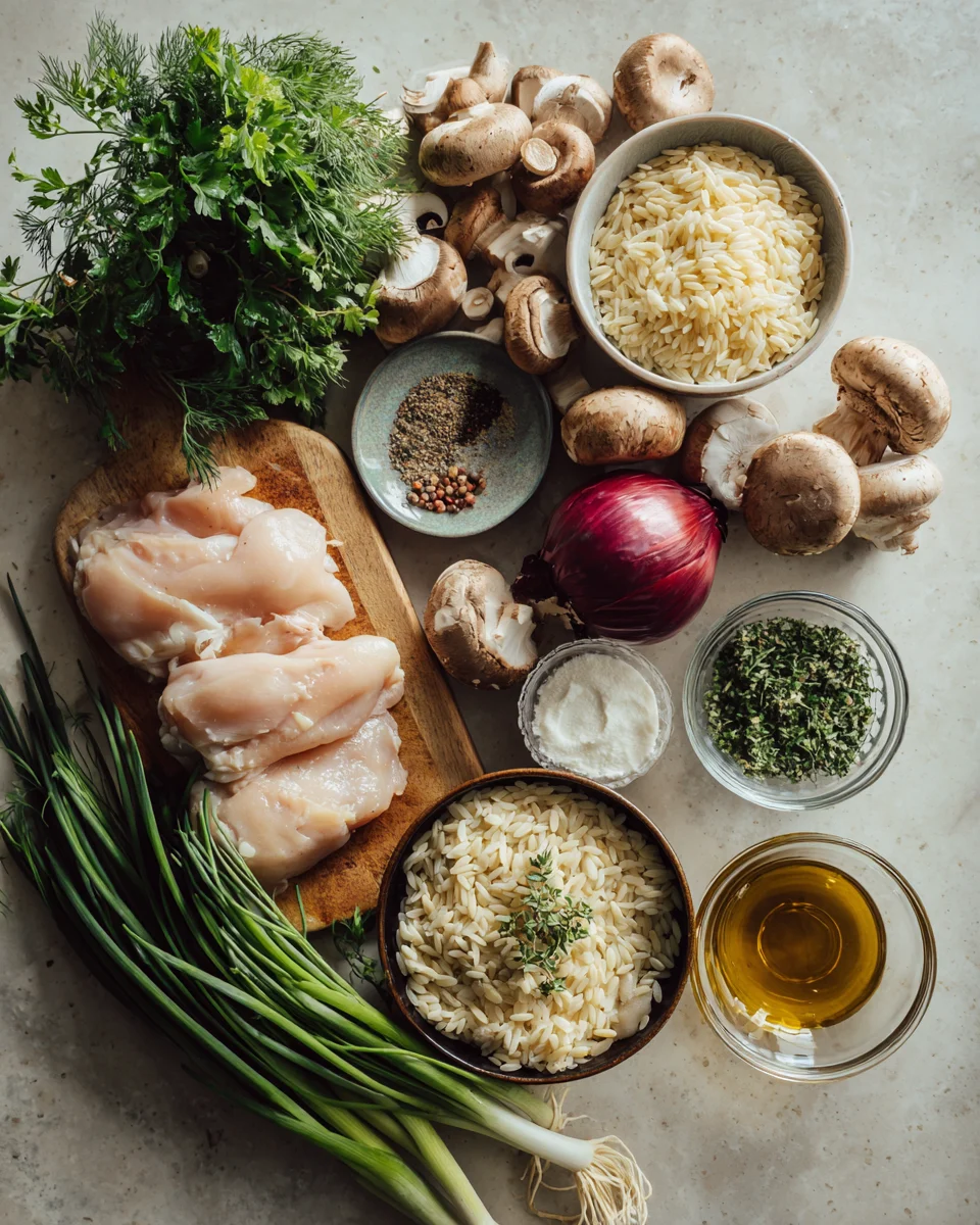 Marsala Chicken with Creamy Orzo