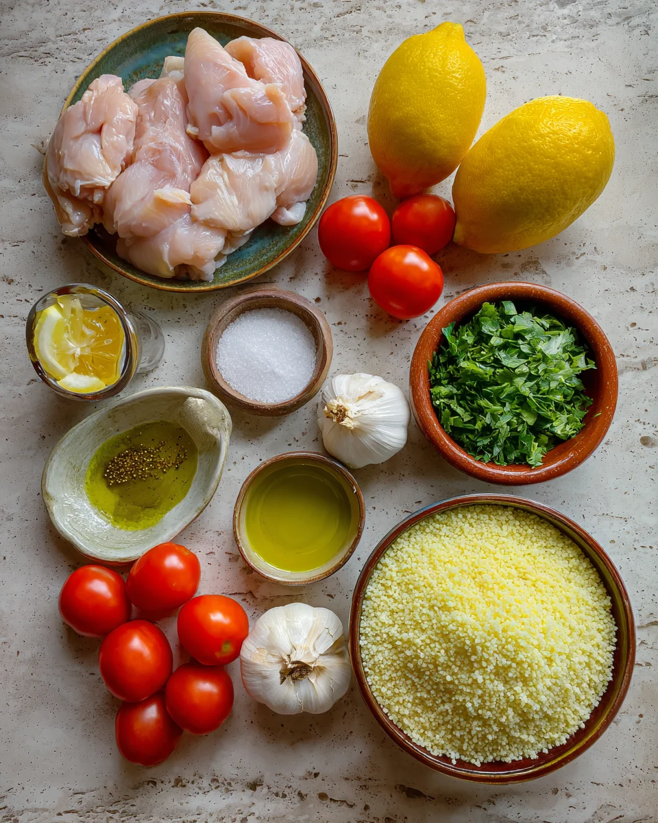 Mediterranean Chicken Lemon Couscous