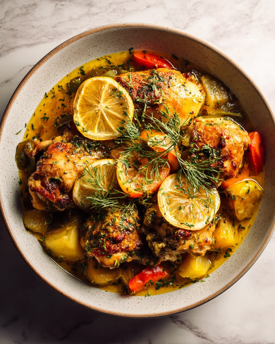 Mediterranean Lemon Herb Chicken Stew