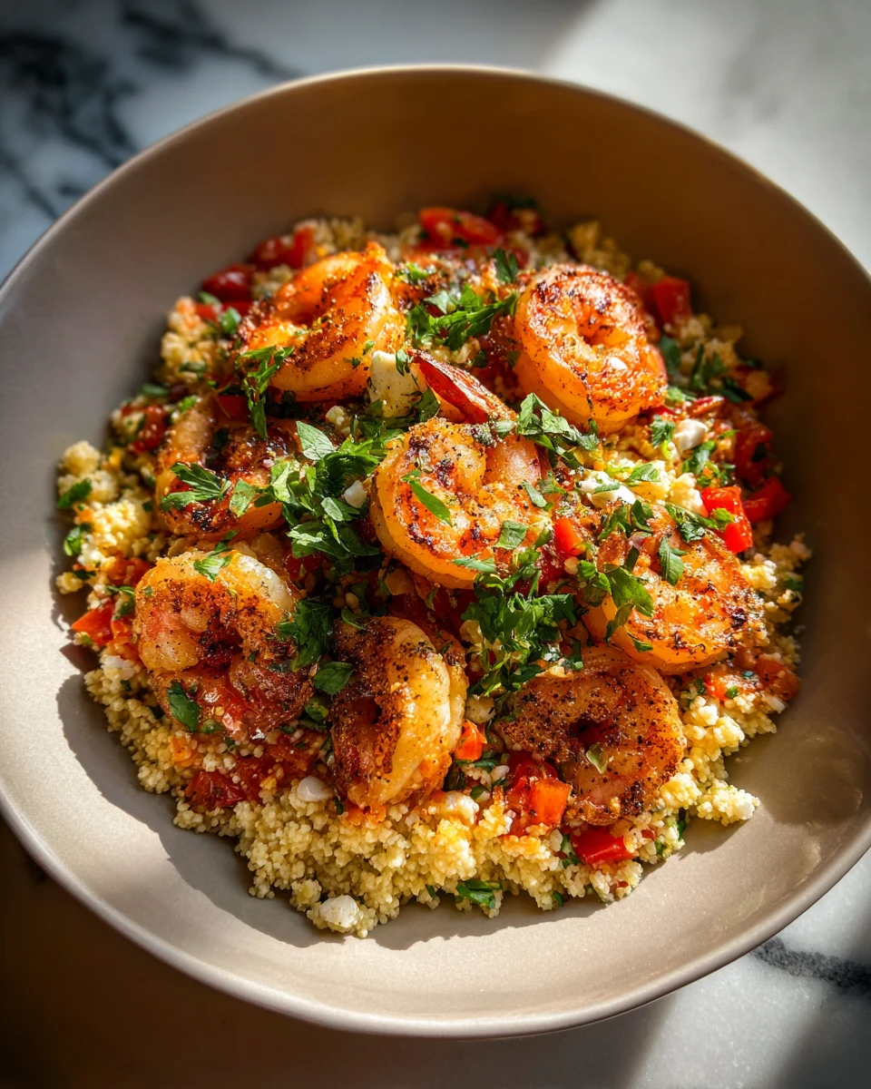 Mediterranean Shrimp Couscous Bowls