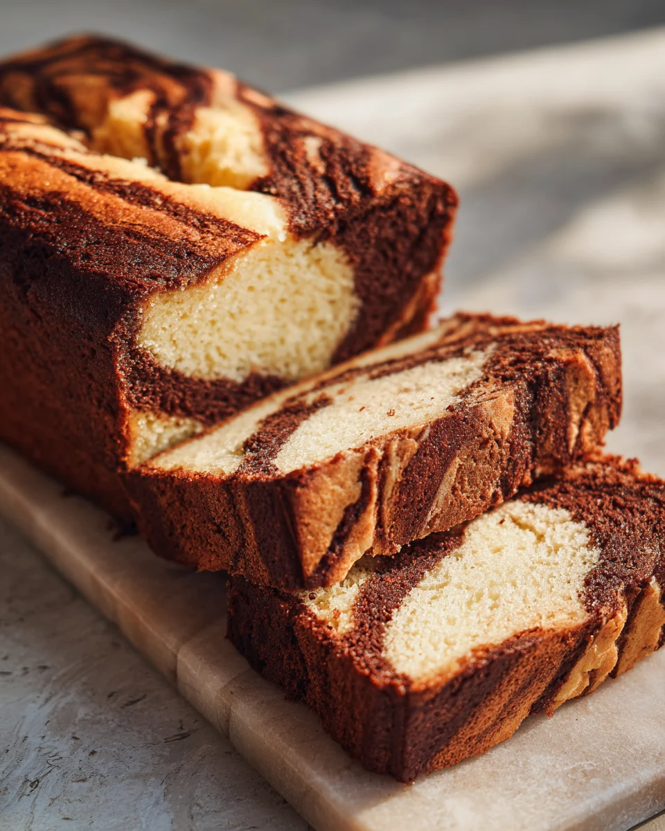 Mocha Fudge Swirl Pound Cake