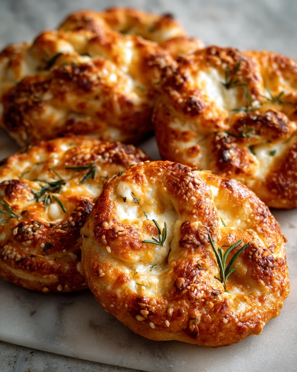 Mozzarella-Stuffed Rosemary Parmesan Pretzels