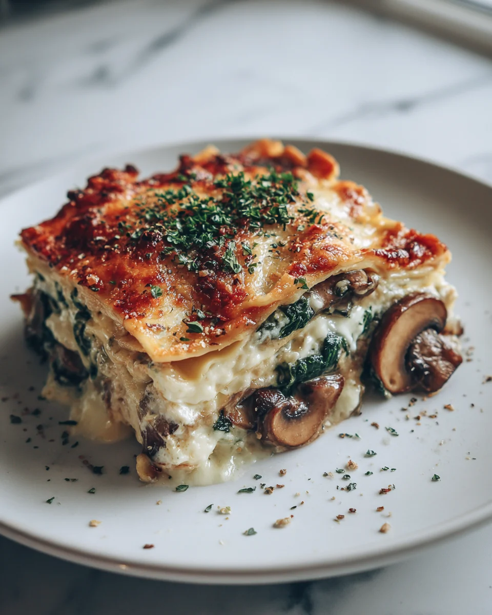 Mushroom and Spinach Lasagna
