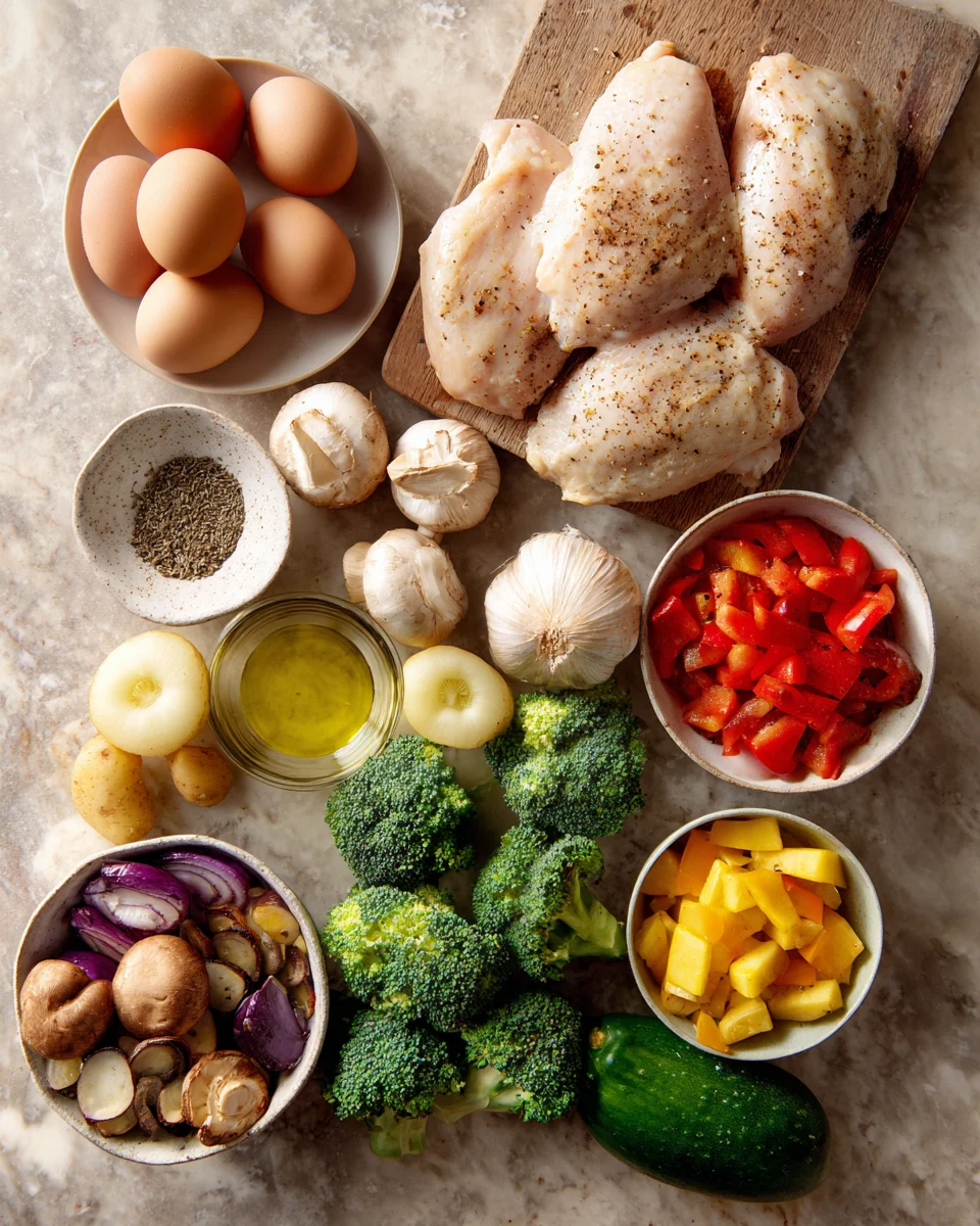 One Pan Chicken And Roasted Veggies