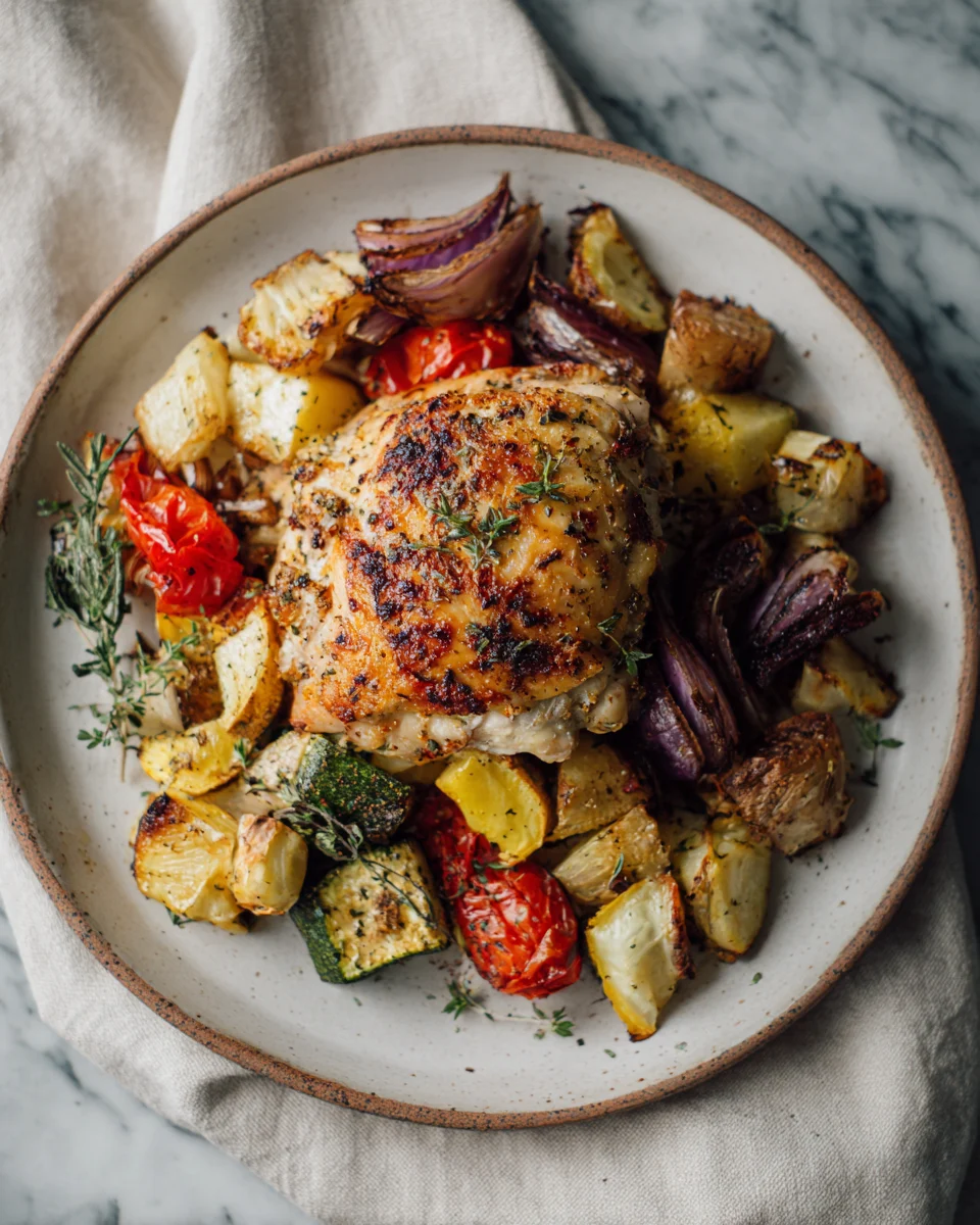 One Pan Chicken And Roasted Veggies