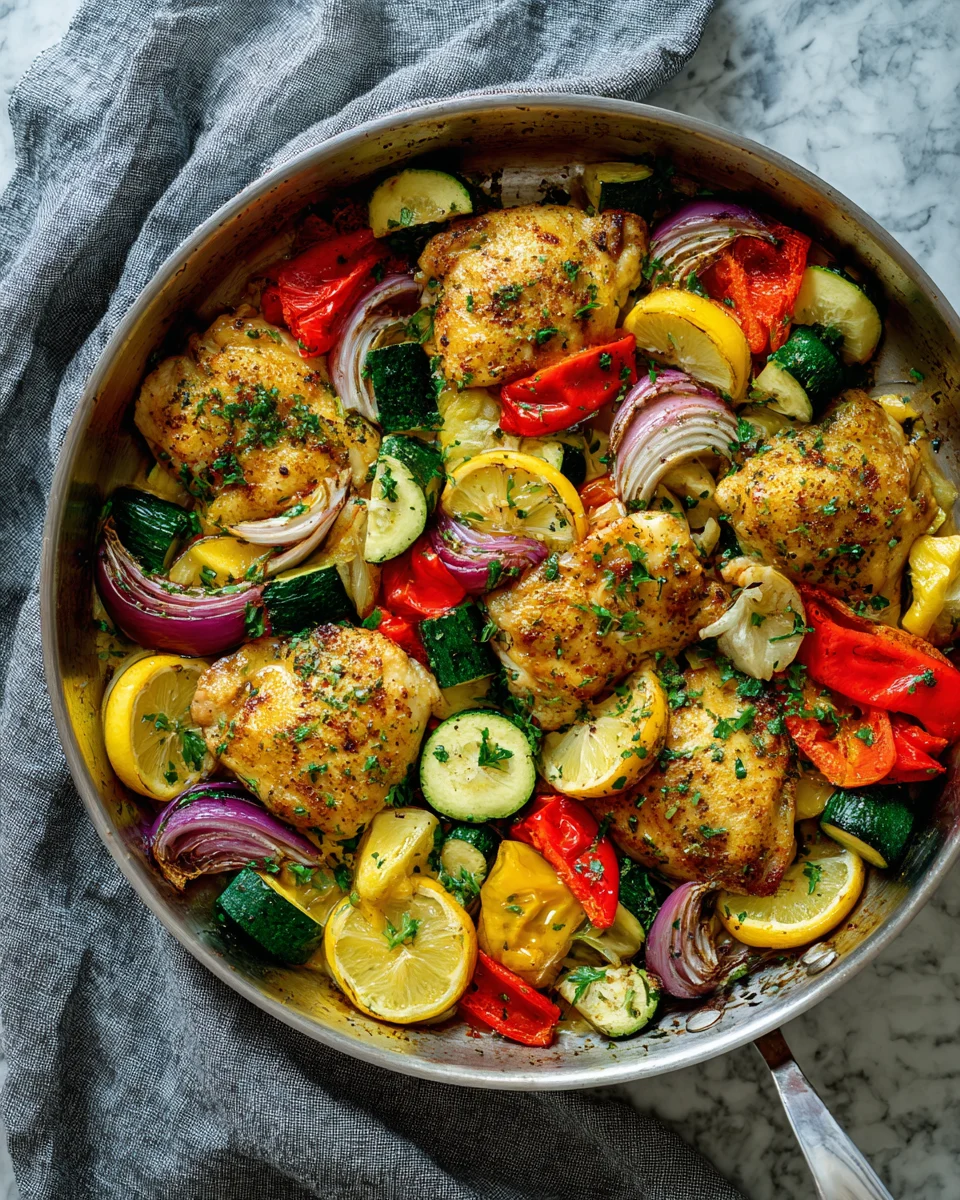 One Pan Honey Lemon Chicken And Veggies Recipe