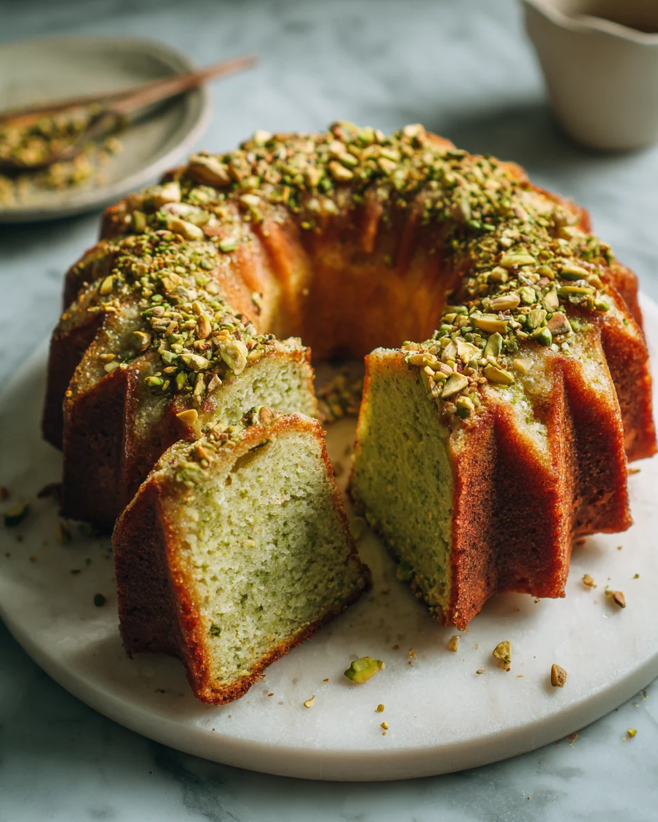 Pistachio Cardamom Milk Cake