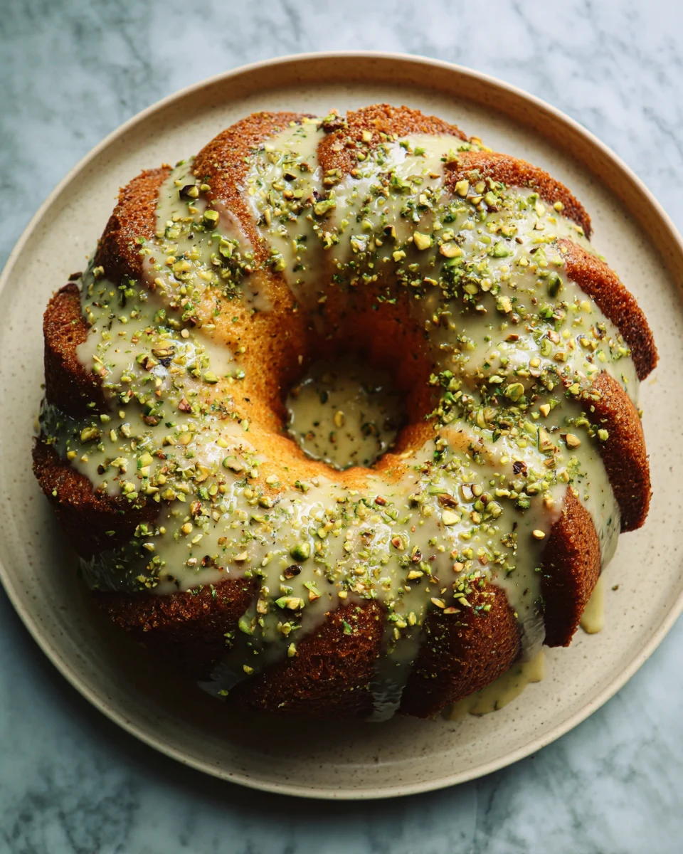 Pistachio Honey Butter Cake