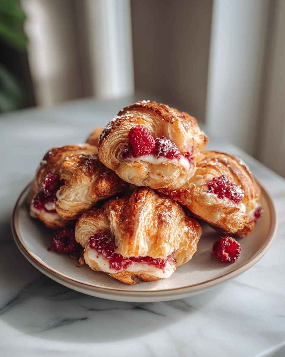 Raspberry Cheesecake Croissant Rolls