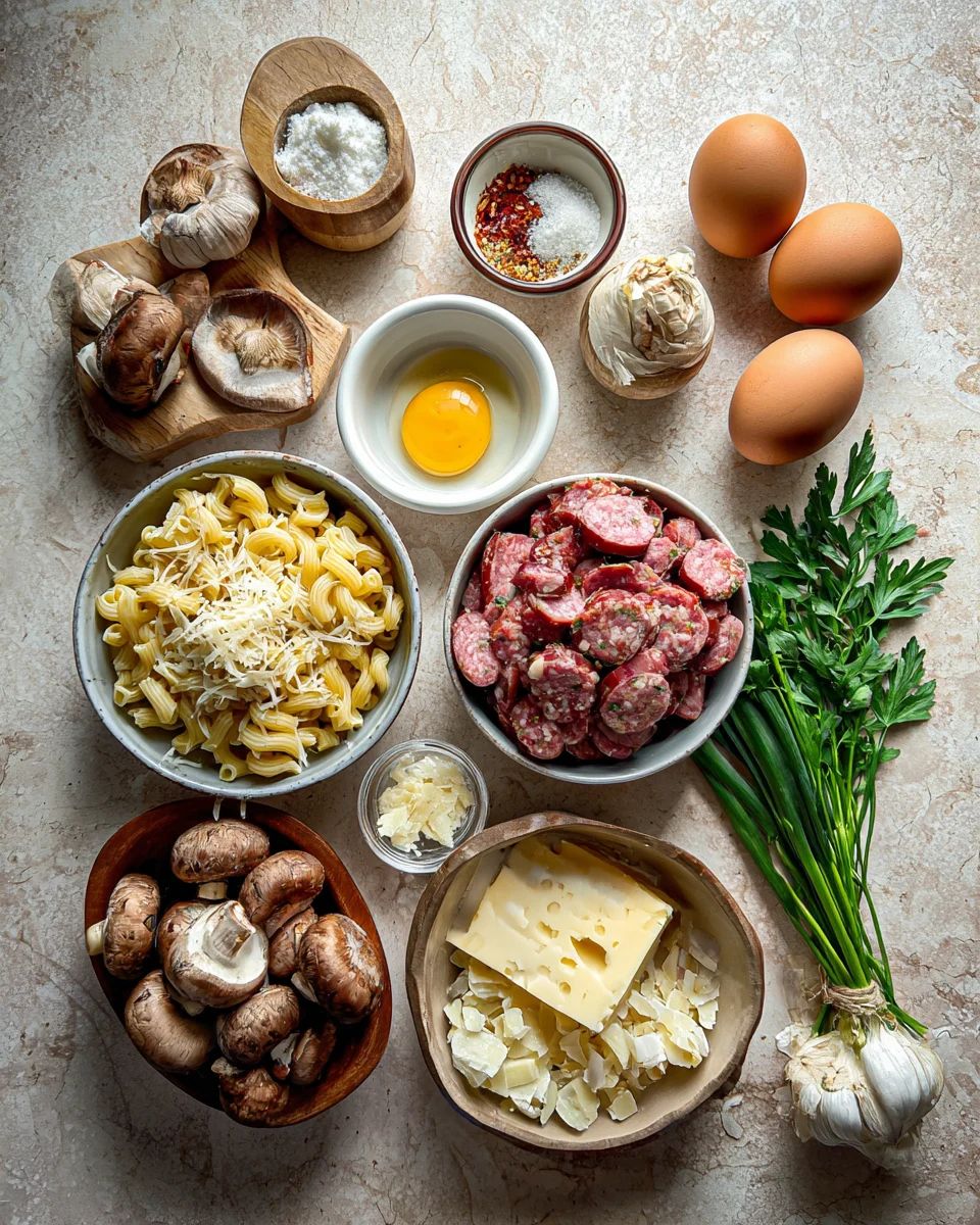 Smoked Sausage Macaroni Cheese Skillet