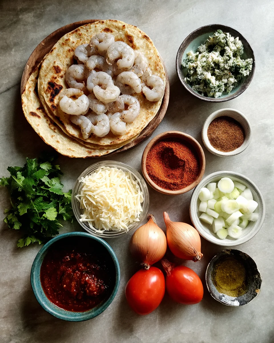 Spicy Cajun Shrimp Quesadilla Melt