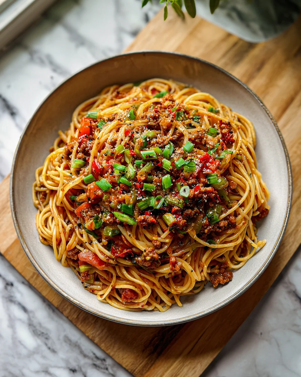 Spicy Chili Crisp Spaghetti Bowl
