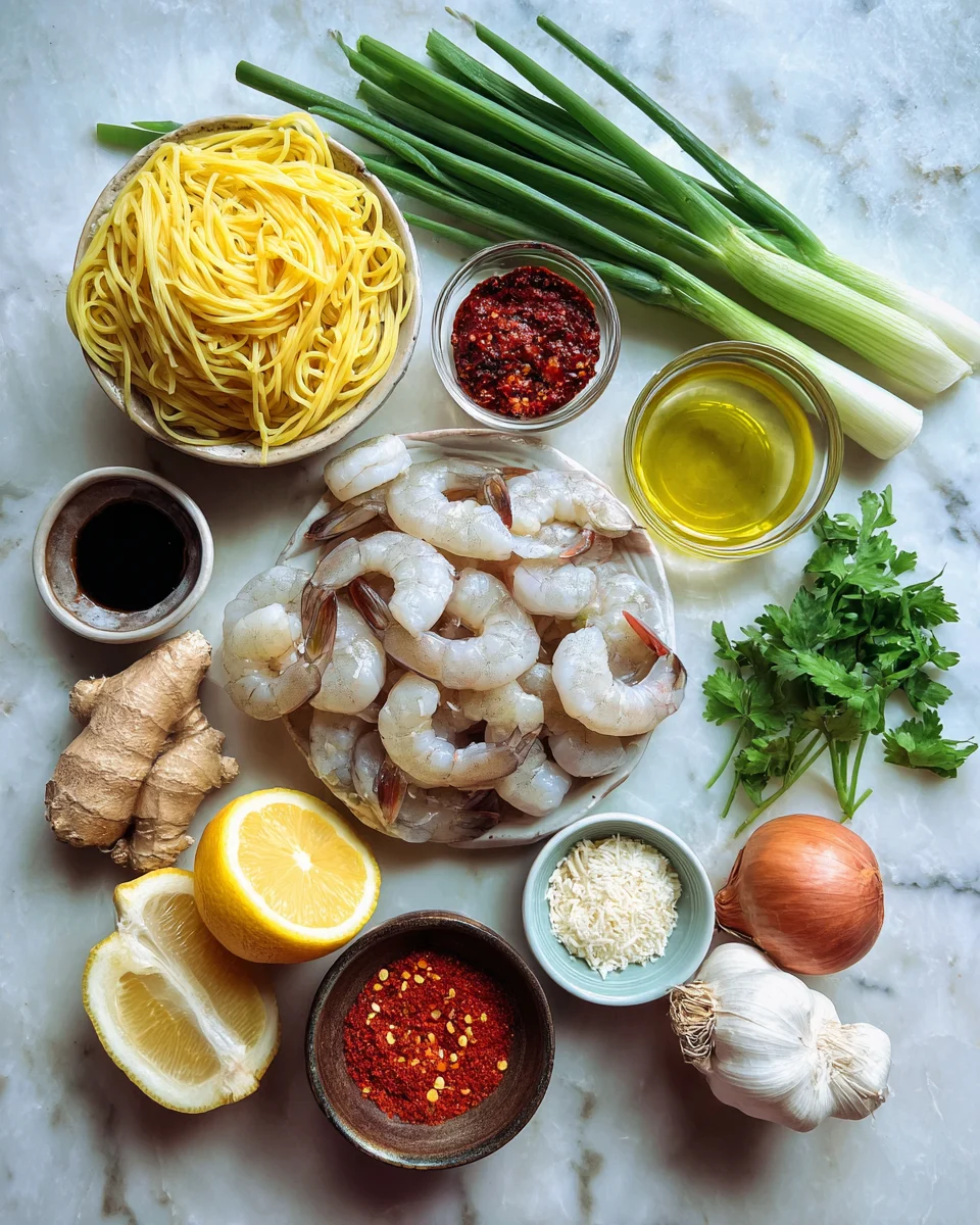 Spicy Coconut Shrimp Noodle Soup