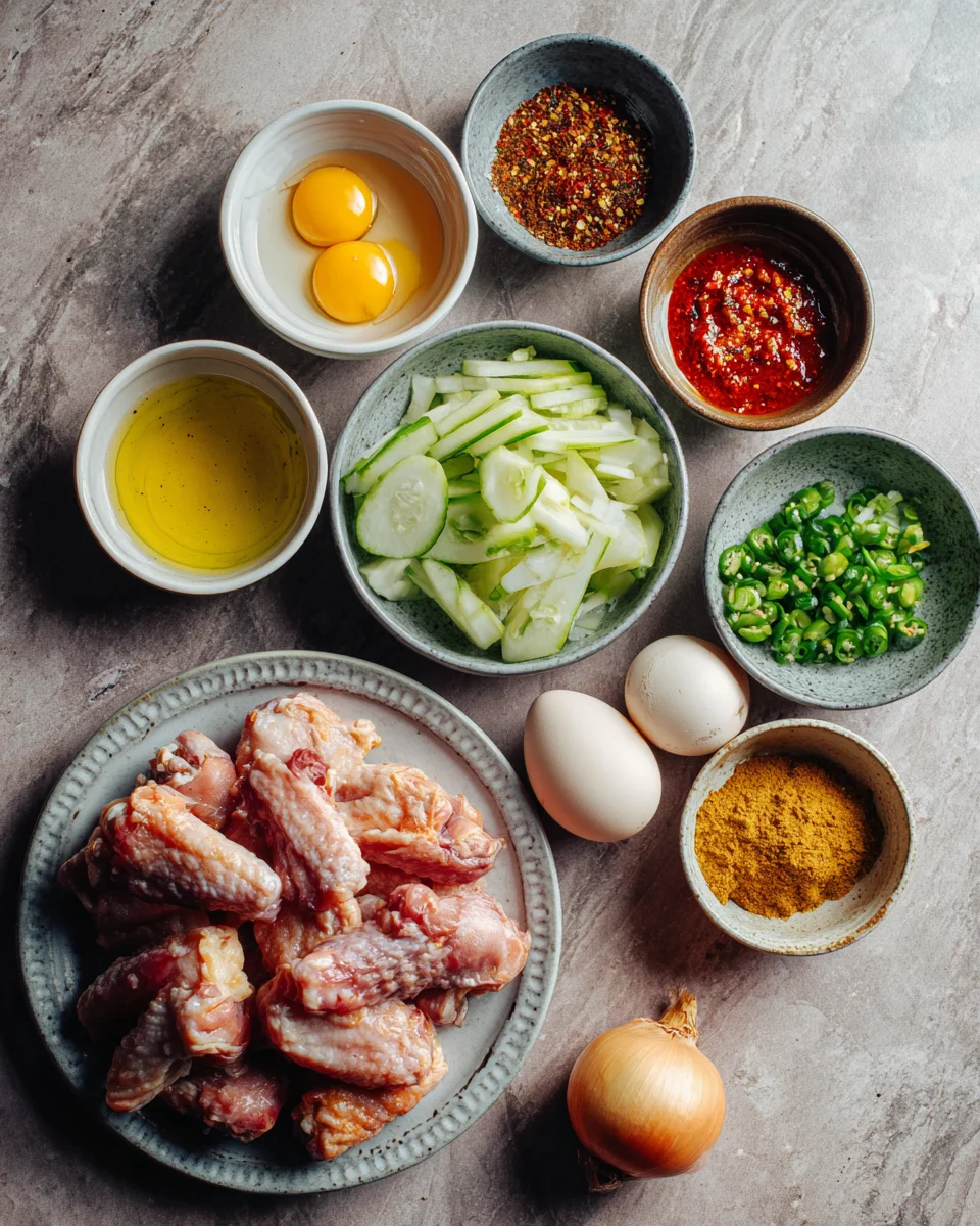 Spicy Korean Fried Chicken Wings