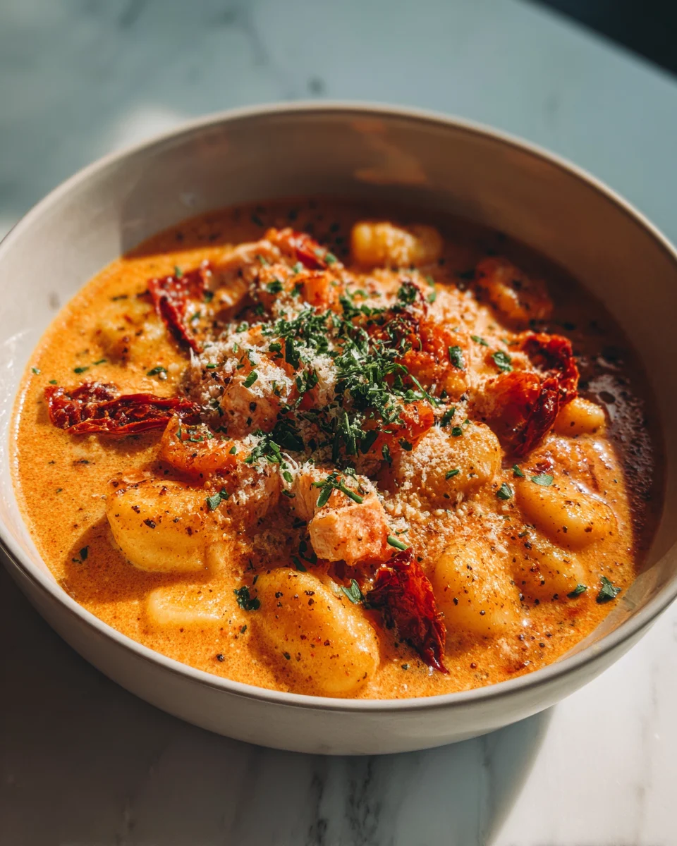Sun Dried Tomato Chicken Gnocchi Soup