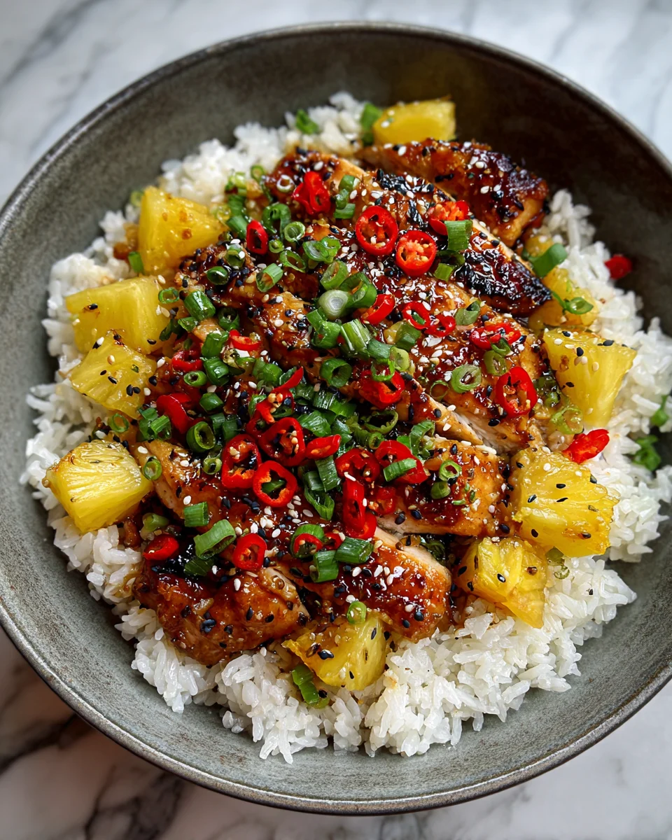 Sweet Chili Pineapple Chicken Bowl