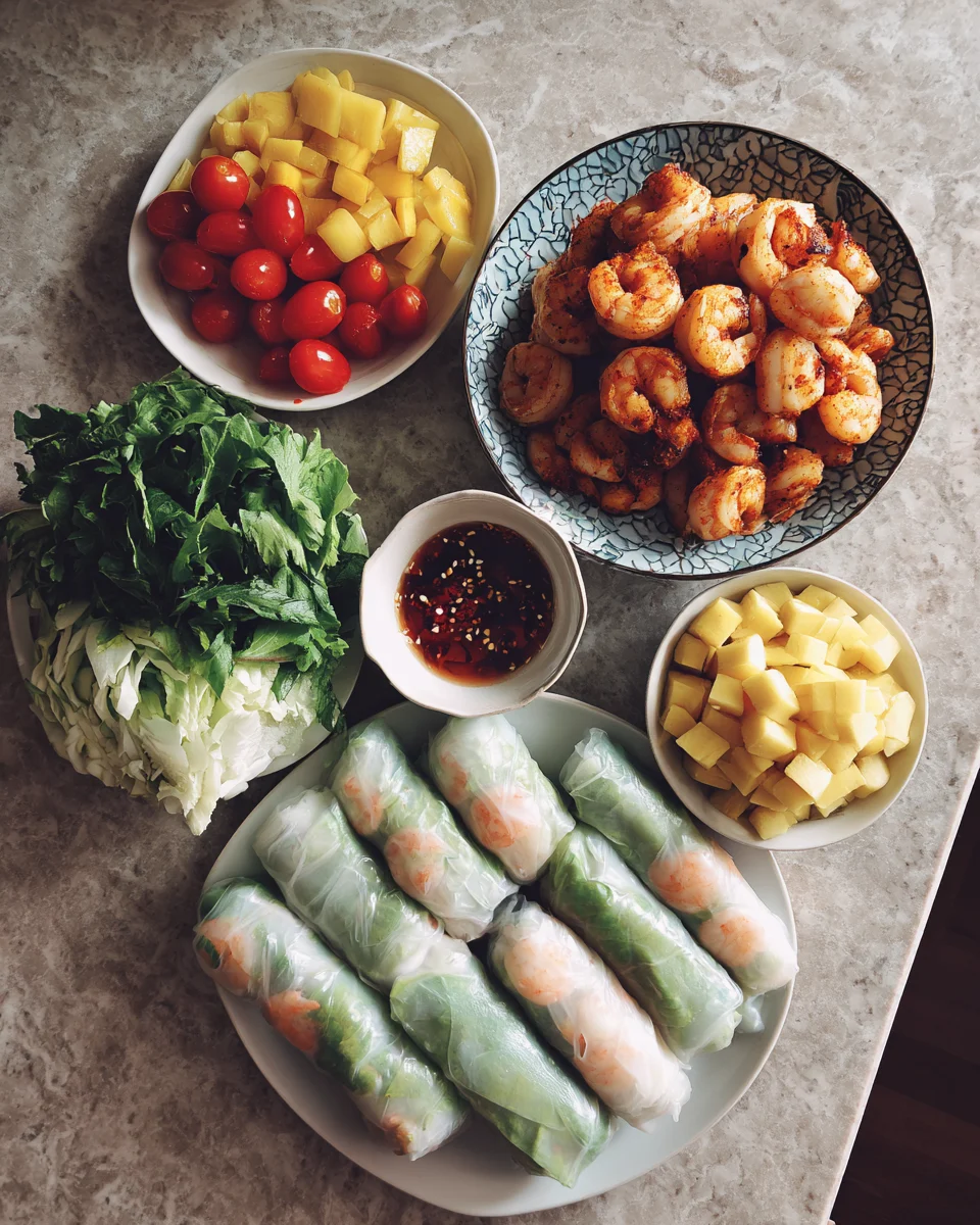 Sweet Chili Shrimp Rice Paper Rolls