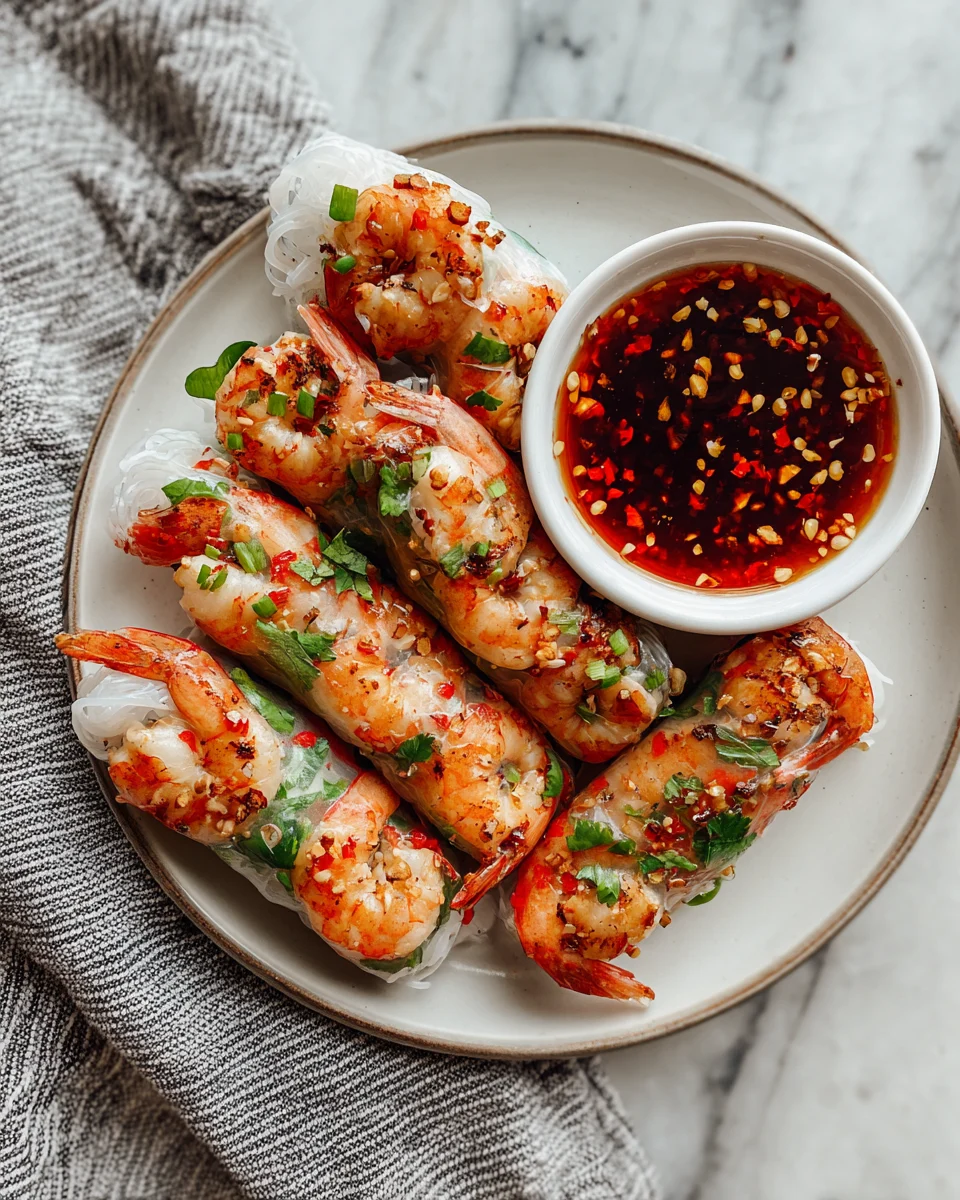 Sweet Chili Shrimp Rice Paper Rolls