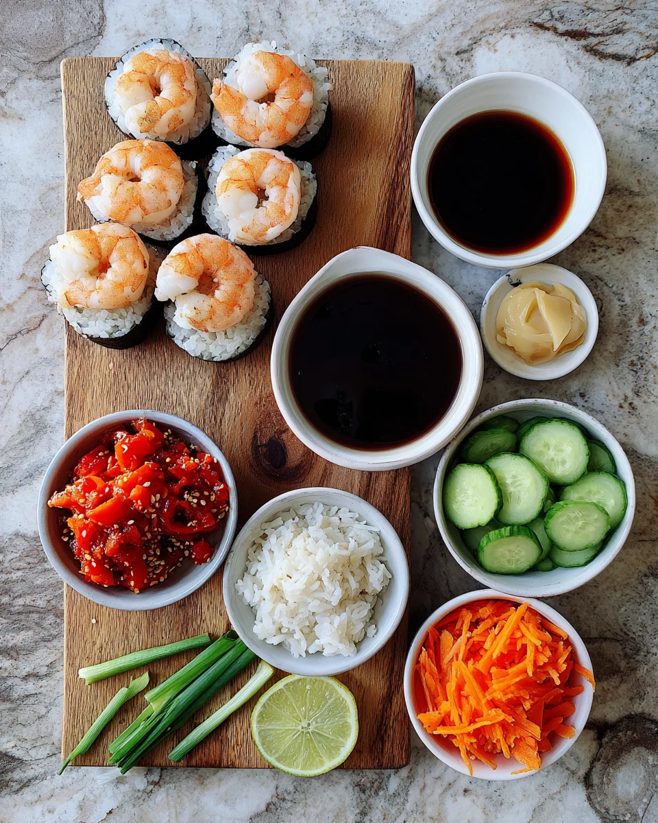 Sweet Chili Shrimp Sushi Cups