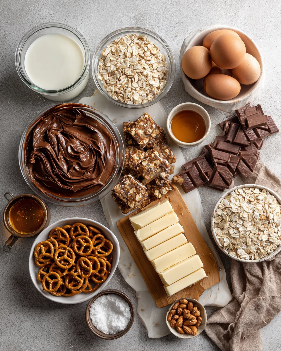 Toffee Pretzel Chocolate Crunch Bars