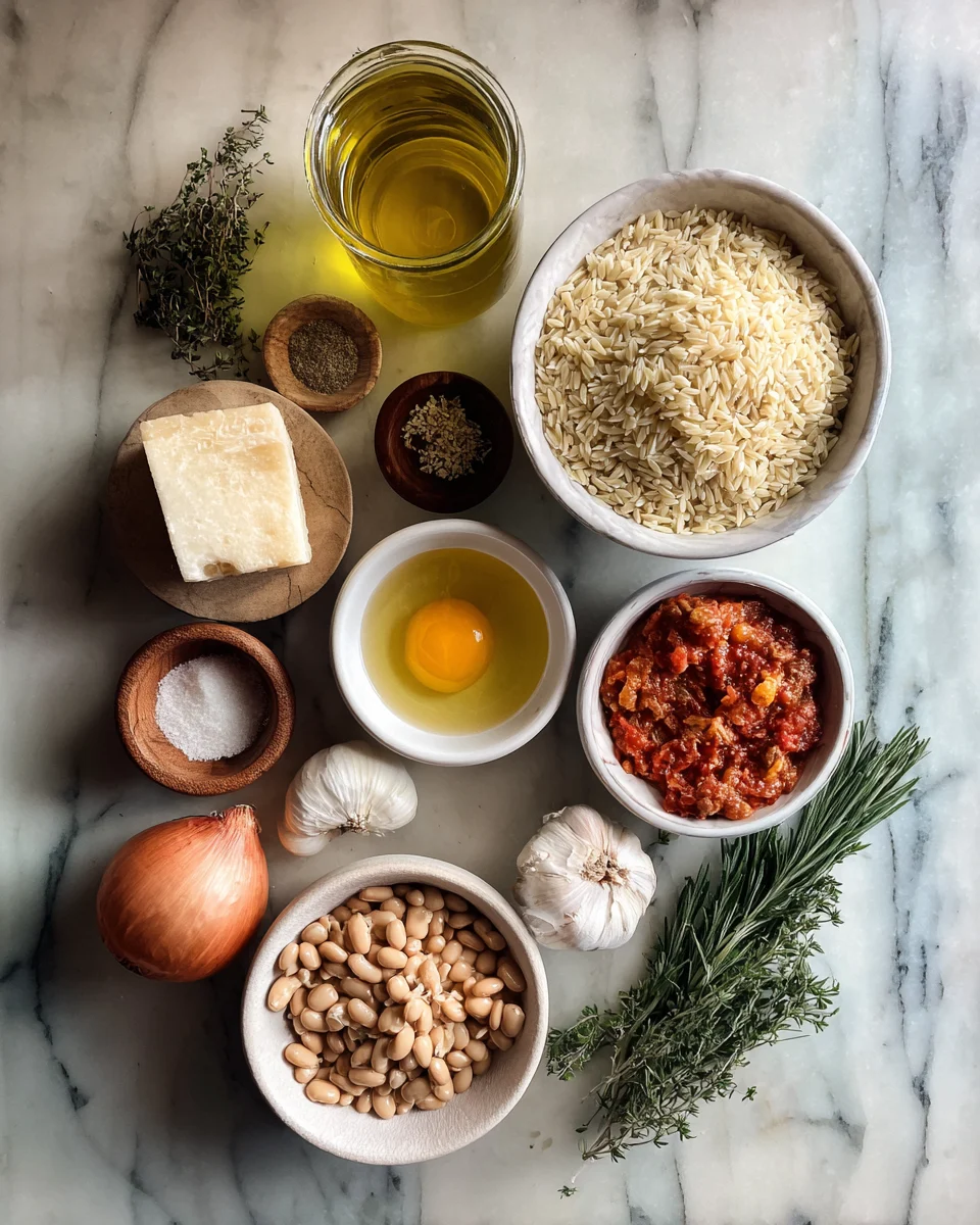 Tuscan White Bean Parmesan Orzo