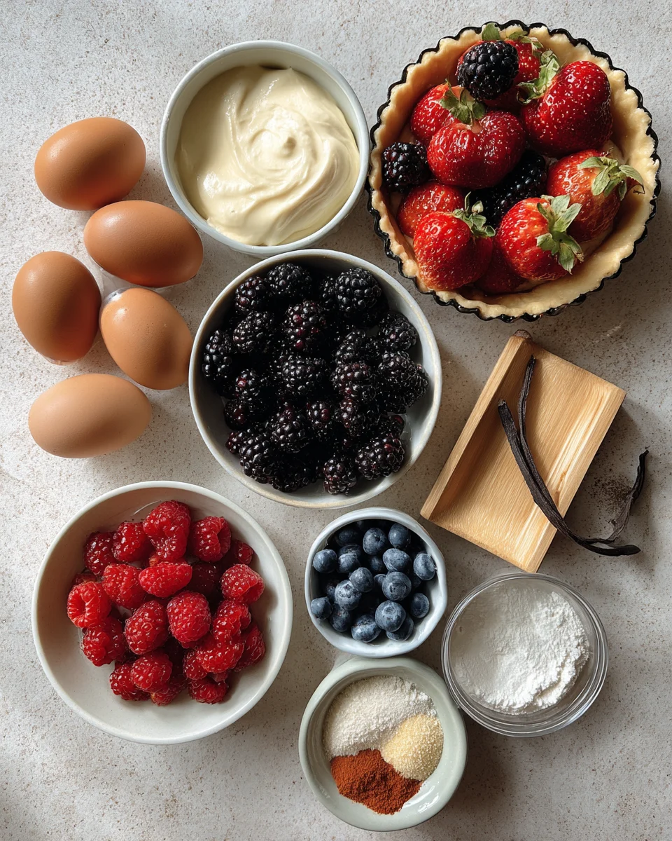Vanilla Bean Berry Cream Tart