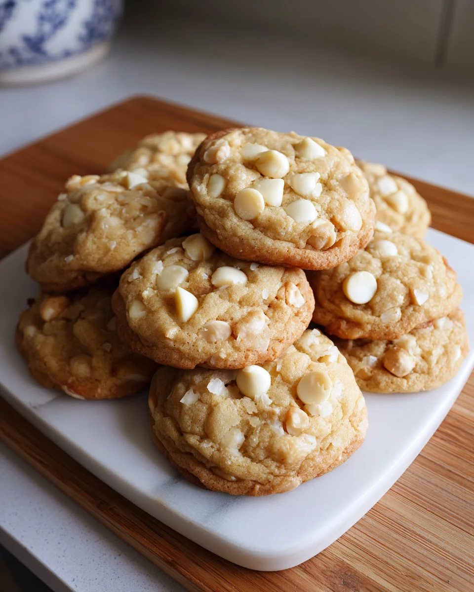 White Chocolate Coconut Macadamia Cookies