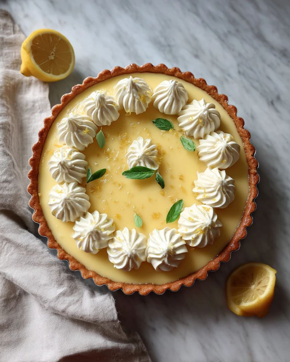 Delicious White Chocolate Lemon Truffle Tart