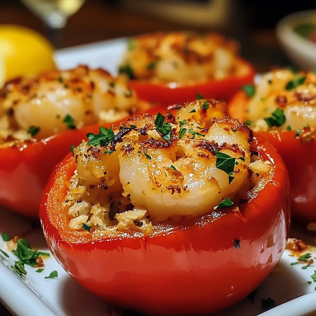 Crab and Shrimp Stuffed Bell Peppers