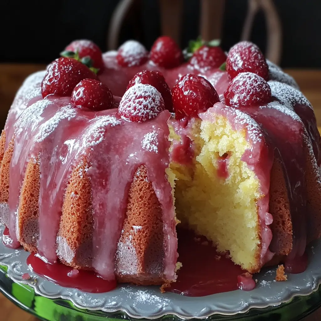 Strawberry Cheesecake Pound Cake 