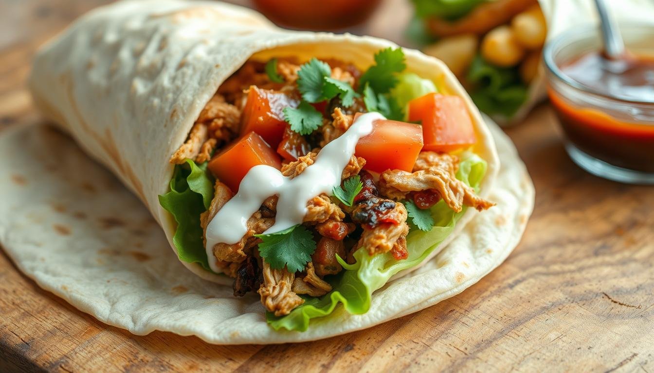 barbecue chicken wrap