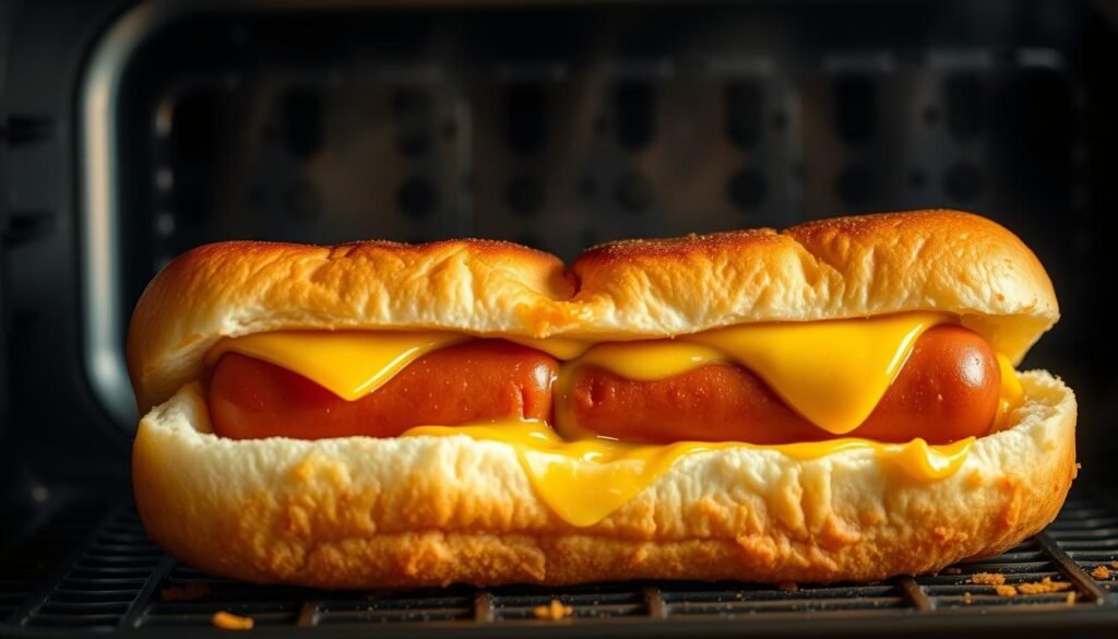 Air Fryer Grilled Cheese Hot Dogs