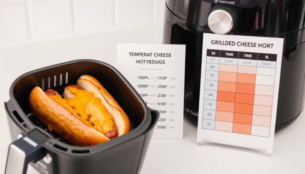 Air Fryer Grilled Cheese Hot Dogs Temperature Guide