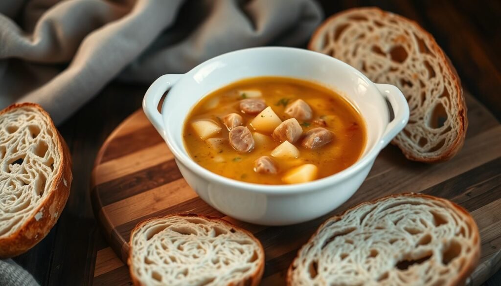 Potato Kielbasa Soup with Bread Pairings