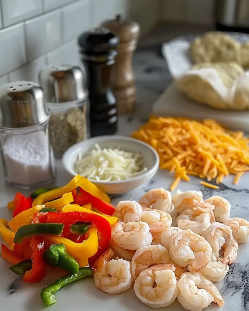  Fresh ingredients for Cajun Hot Pocket Sliders with Shrimp & Cheese