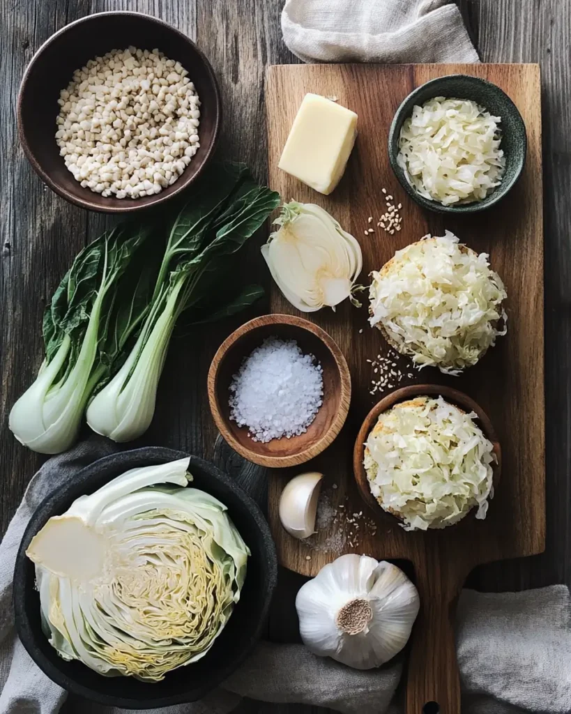 fresh ingredients for Savor the Crunch: Oven-Baked Cabbage Burgers