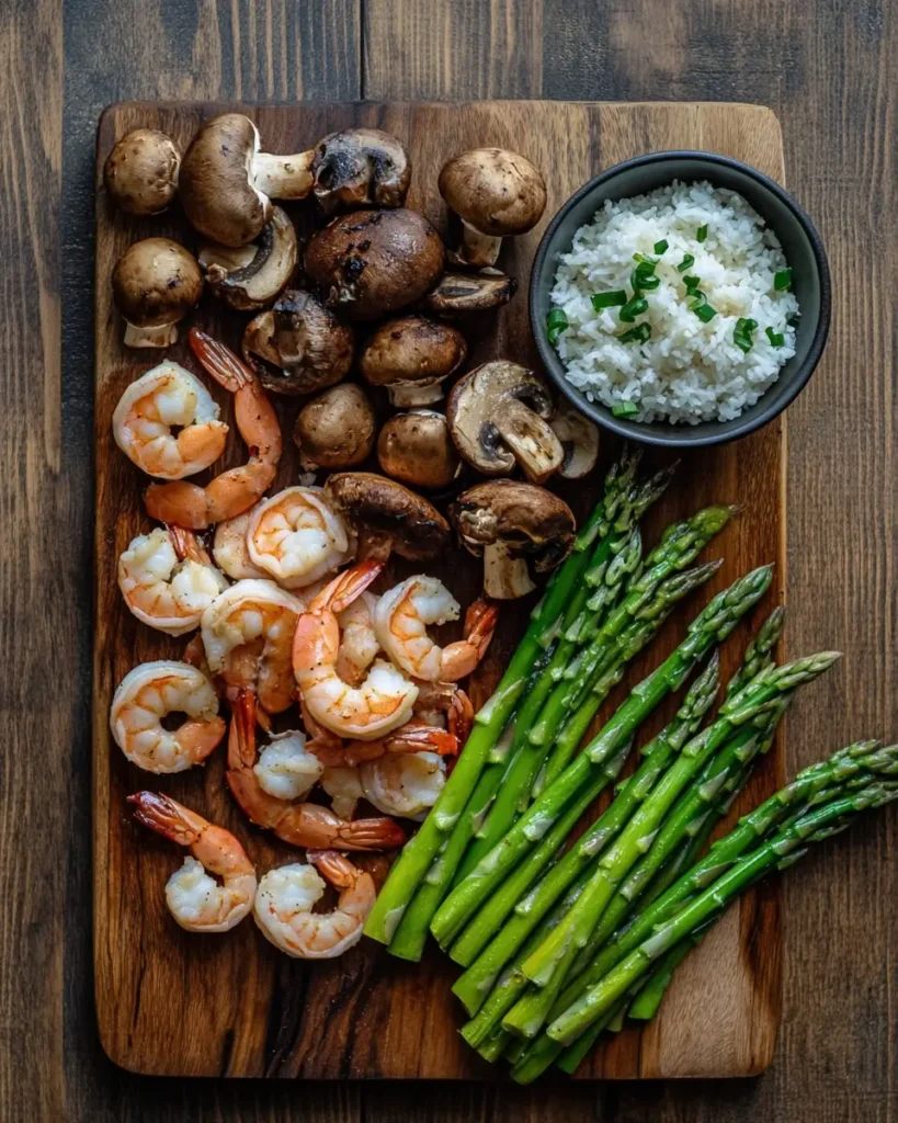Shrimp and Asparagus Stir-Fry with Mushrooms ingredients
