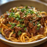 Sticky Beef Noodles