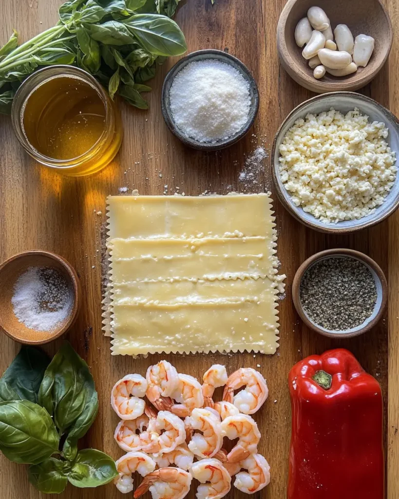 Ingredients for Indulge in a Heavenly Shrimp Scampi Lasagna Delight