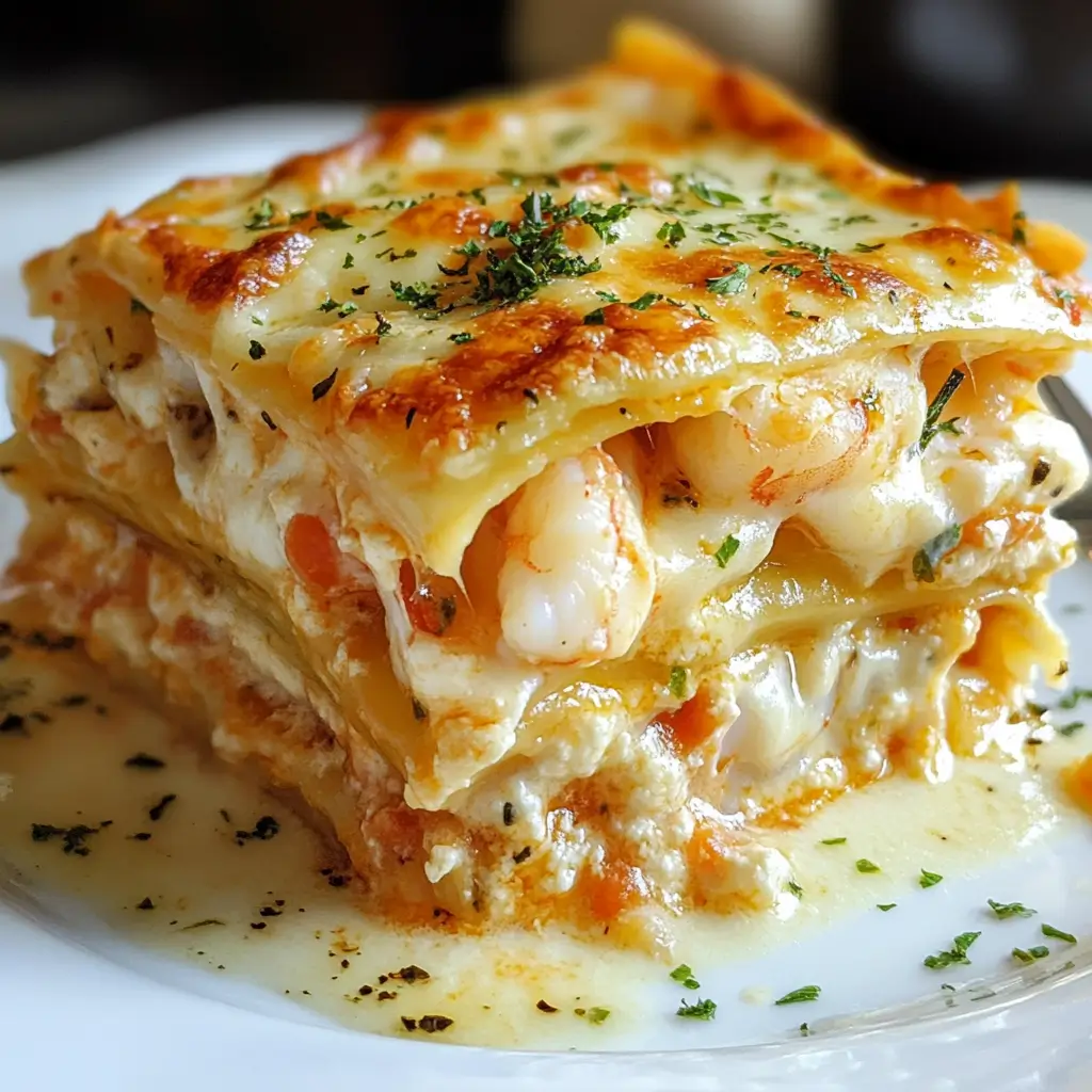 Indulge in a Heavenly Shrimp Scampi Lasagna Delight