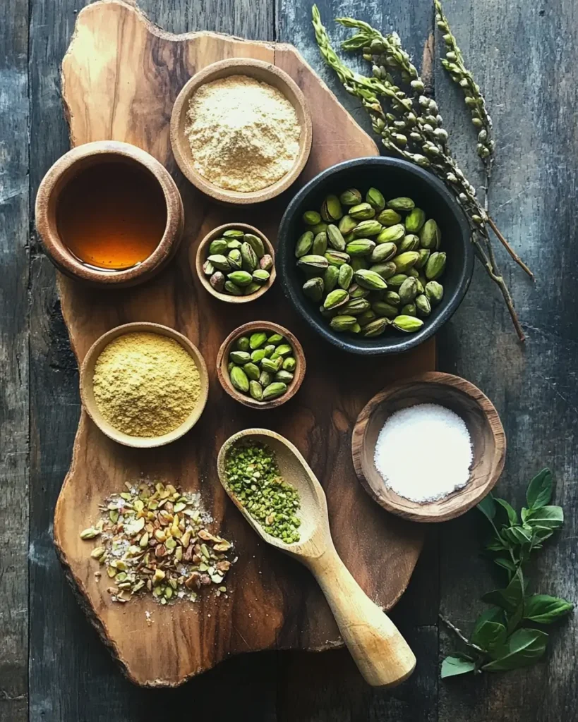 Salted Honey Pistachio Cookies ingrediants