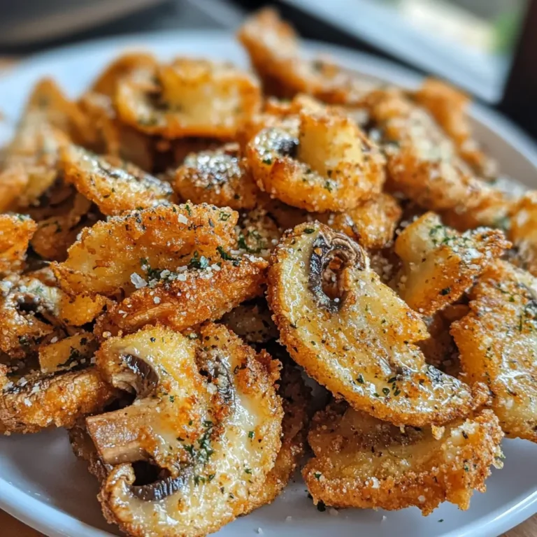 Fried Sliced Mushrooms with Ranch