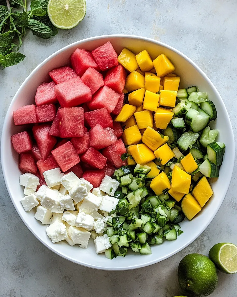 Ingredients for Savor the Summer: 12 Refreshing Watermelon Salad Recipes You'll Love