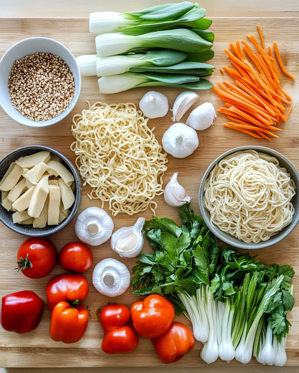 Ingredients for Whip Up Delicious 15 Minute Mongolian Noodles in No Time