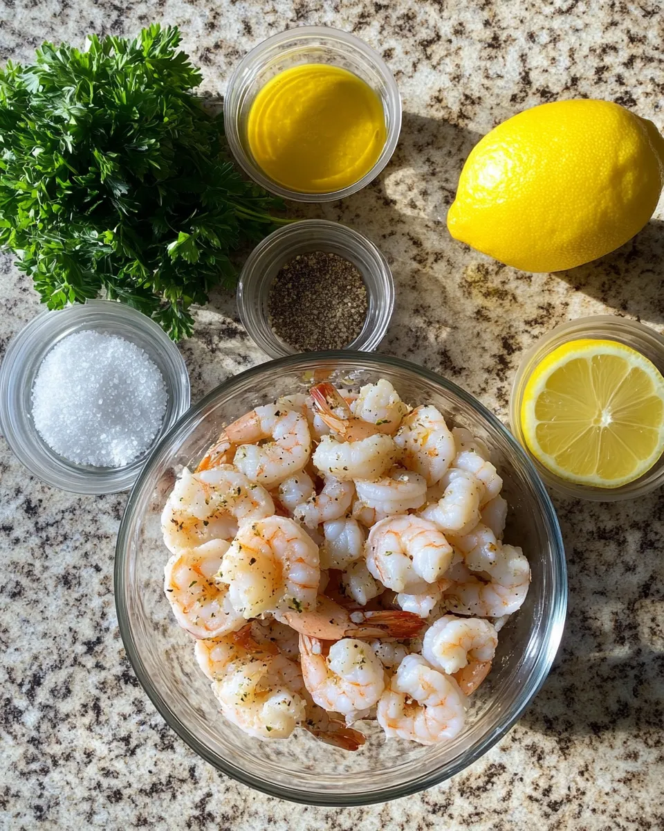 Ingredients for Savory Air Fryer Garlic Shrimp: A Quick and Delicious Delight