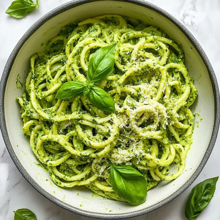 Photo of featured for Creamy Avocado Pesto Zucchini Noodles: A Guilt-Free Delight
