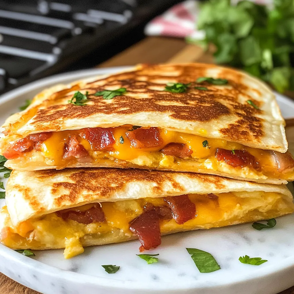 Photo of featured for Sizzle and Savor: The Ultimate Bacon Egg Cheese Breakfast Quesadillas Recipe