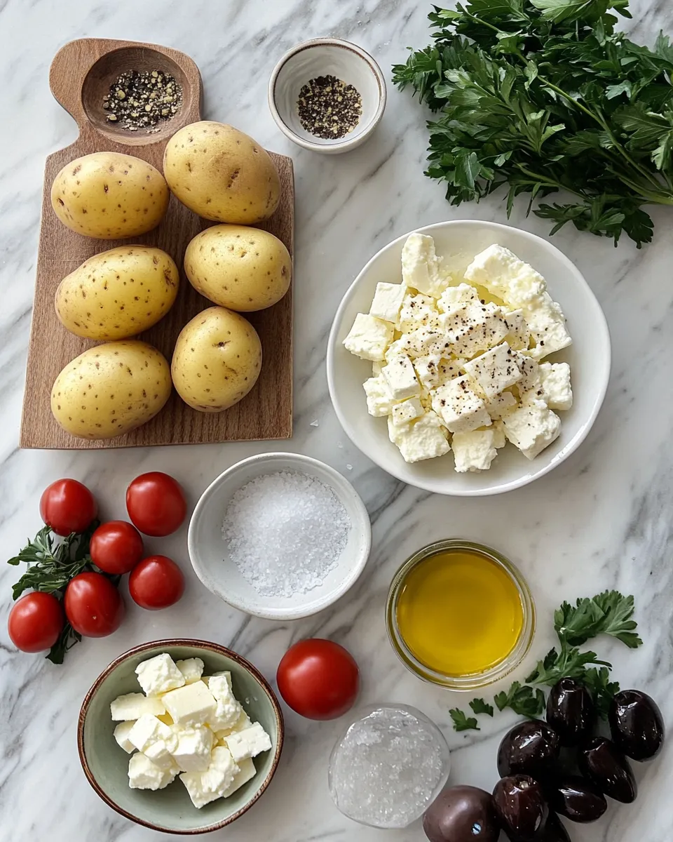 Ingredients for Savor the Creamy Delight of Baked Feta Potatoes