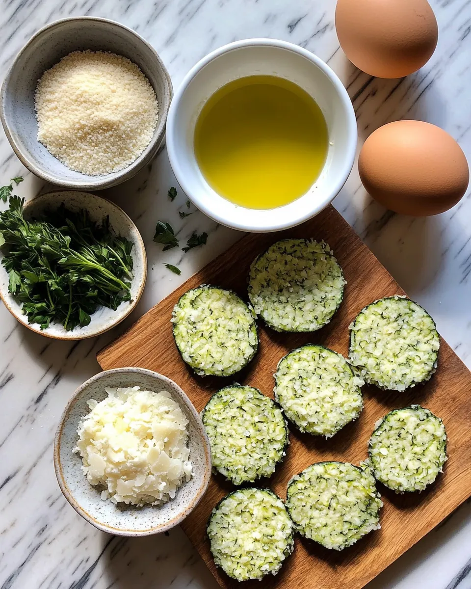 Ingredients for Crispy Baked Zucchini Fritters You Can't Resist