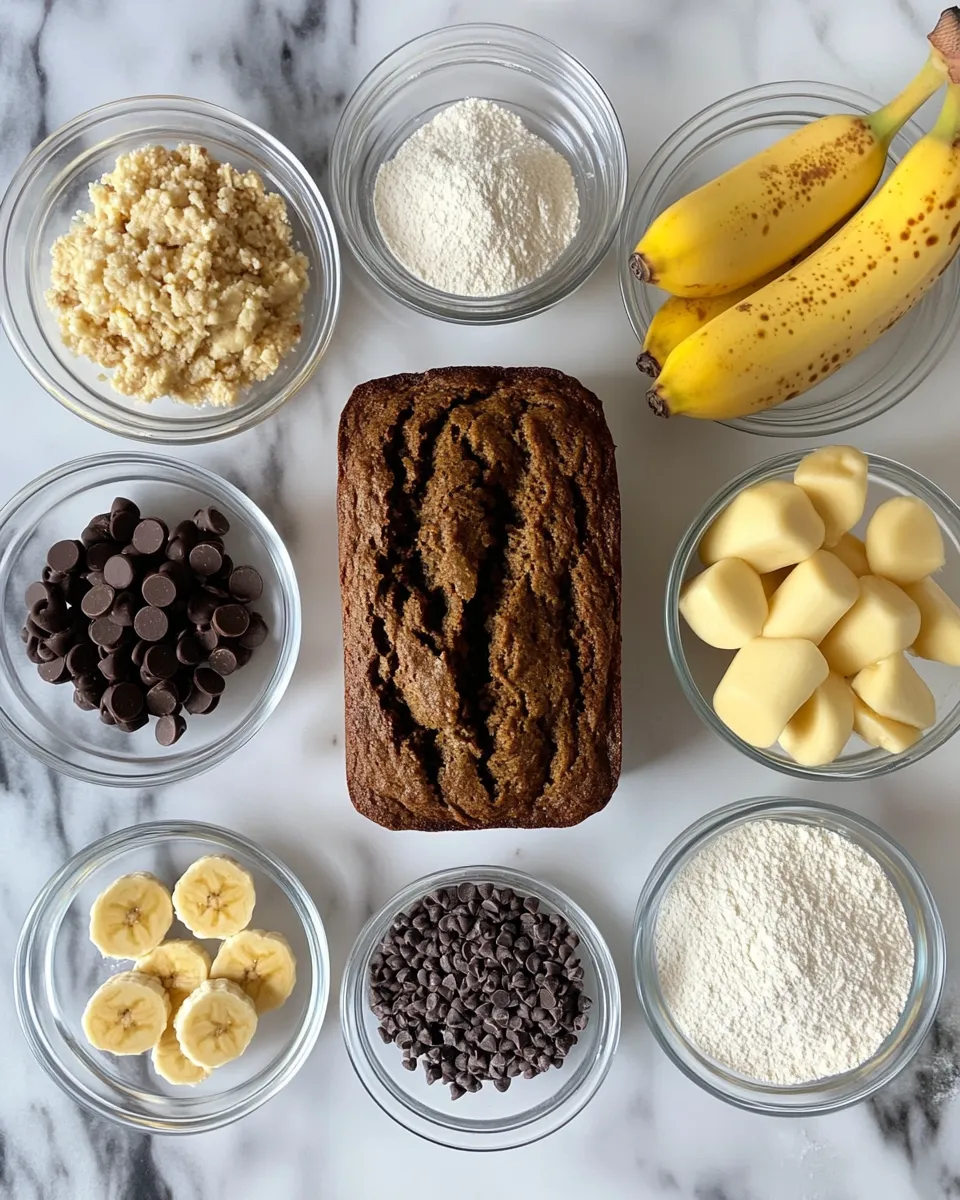 Ingredients for Ultimate Banana Bread Delight: A Slice of Heaven in Every Bite